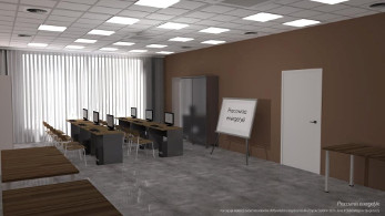 2. Wizualizacja laboratorium odnawialnych źródeł energii przy ZS nr 12 w Bydgoszczy - pracownia energetyki