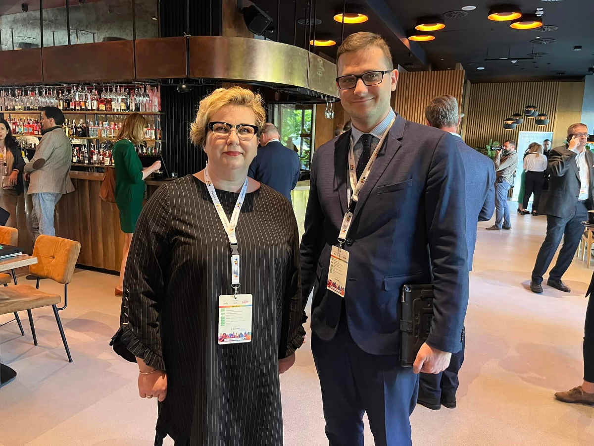 śniadanie biznesowe Eurobuild_2 wiceprezydent Bydgoszczy - Michał Sztyleb, prezes Bydgoskiej Agencji Rozwoju Regionalnego - Edyta Wiwatowska